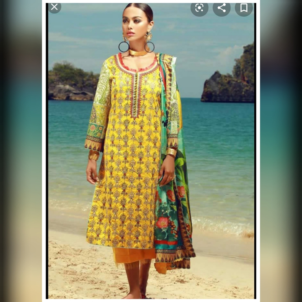 Teena Durrani Lawn 3 Piece